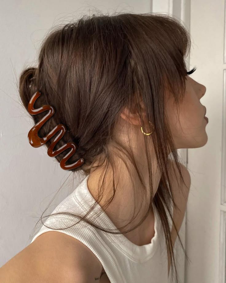 Claw Clips for Women Wavy Hair Clips for Thick Hair Non Slip Hair Clip Claw for Women's Hair Cute Hair Accessories 4Pcs