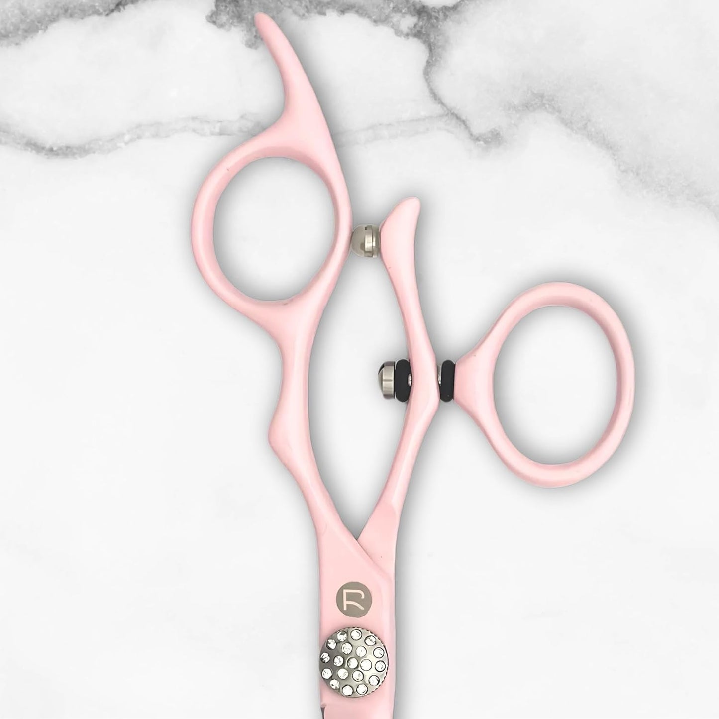 Pink Hair Scissors for Professional Use - 440C Stainless Steel w/Pink Titanium Finish - Sharp, Durable (5.5" Swivel Scissors)