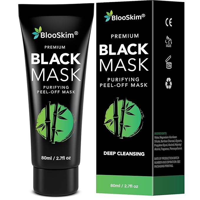 Blackhead Remover Mask, Charcoal Peel Off Face Mask, Blackhead Remover, Pore Cleaner for Men & Women, 2.7 fl oz