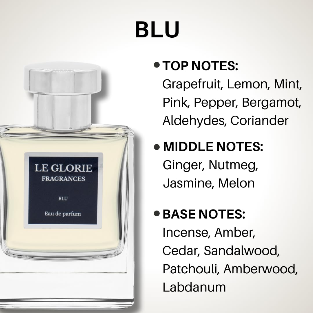 inspired by C-Hha Bl-ue EDP, Long Lasting 12-14 Hours Perfume Spray for Men, All Skin Types, Cruelty Free - 1.7 fl oz 50ml