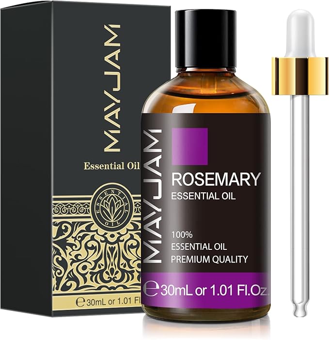 Rosemary Essential Oil 30ML/1.01FL.OZ, MAYJAM Premium Rosemary Oil Essential Oils with Glass Dropper, Great for Aromatherapy Diffuser and Candle Making