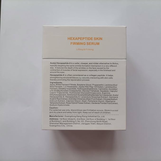 Firming Skin Serum with Acetyl Hexapeptide-8, Hexapeptide-9, Carnosine - Moisturizing, Hydrating and Antioxidant for Fine Lines, 15 Pcs/Box Ampoules