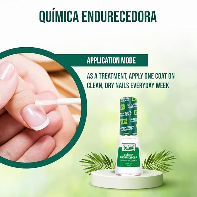 Nail Hardener & Nail Strengthener for Thin Nails and Growth - Nail Growth Treatment, Protection & Nail Repair for Damaged Nails - Formaldehyde-Free Base Coat Nail Polish, 0.47 Fl oz (2 pack)