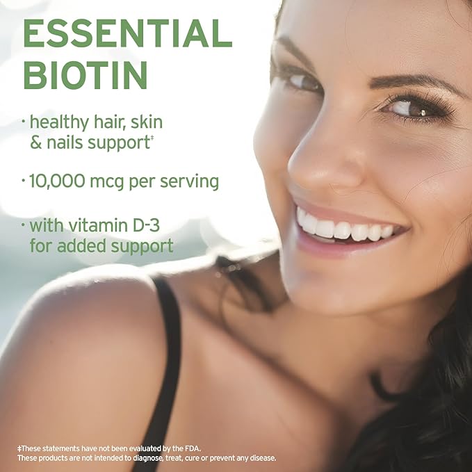 Life-Flo Biotin 10000mcg Drops with Vitamin D3, High Potency Liquid Biotin Supplement, Healthy Hair, Skin and Nails Support, Natural Vanilla Flavor, Vegetarian, 60-Day Guarantee, Approx. 60 Serv, 2oz