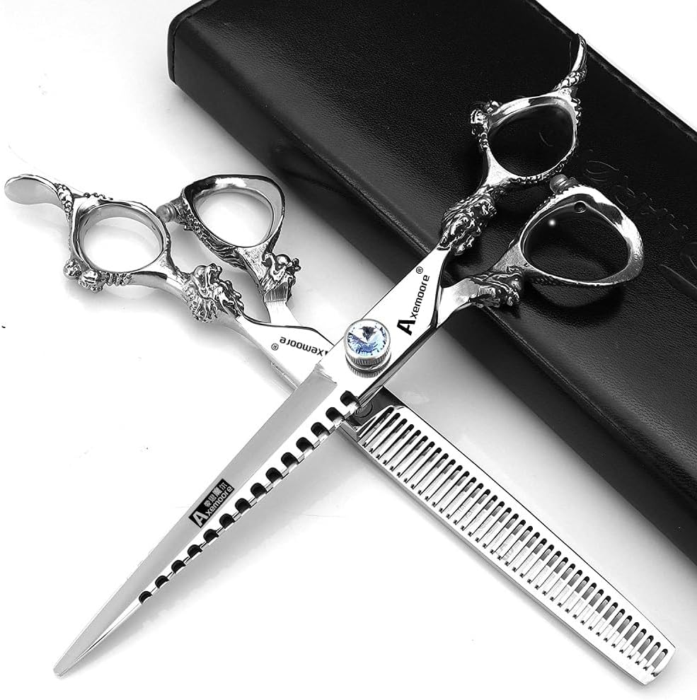 7/7.5/8/9 Inch Salon Professional Hairdressing Scissors Barber Hairstyling Special Tools (7 inch 2pc-A)