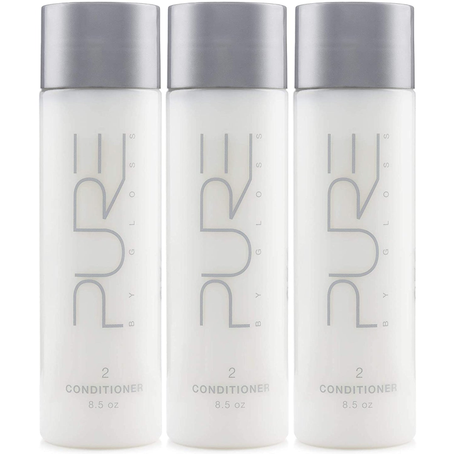 Pure By Gloss Conditioner – Fresh Lemon Scent – for All Hair Types – Cruelty Free and Paraben Free – Luxurious Moisturizing, Softening & Detangling Formula – for Men and Women – 8.5oz Each – 3 Pack