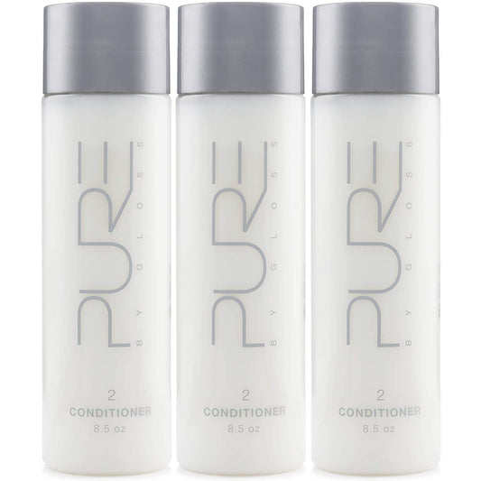 Pure By Gloss Conditioner – Fresh Lemon Scent – for All Hair Types – Cruelty Free and Paraben Free – Luxurious Moisturizing, Softening & Detangling Formula – for Men and Women – 8.5oz Each – 3 Pack