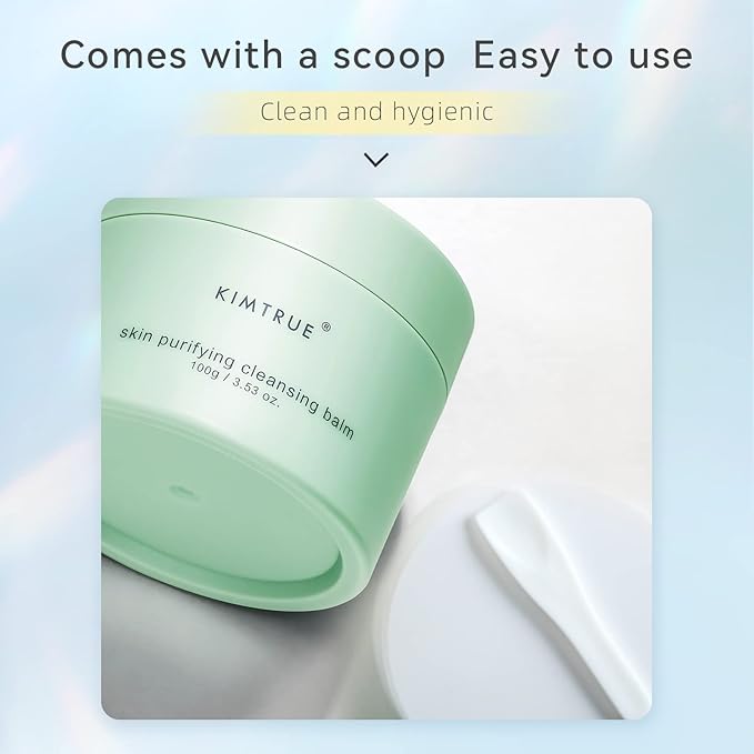 Kimtrue Makeup Cleansing Balm, Skin Purifying Makeup Remover Balm for Oily Skin, Gentle Facial Cleanser, Hydrate & Moisturize, 100g/3.53oz