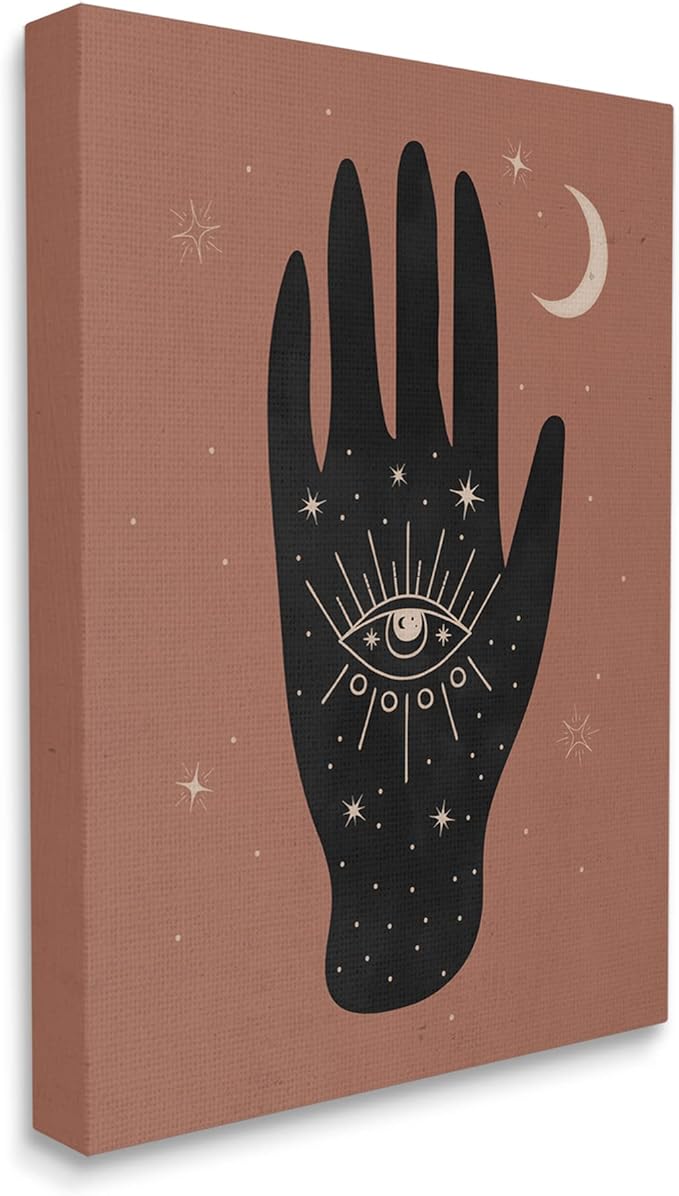 Stupell Industries Celestial Bohemian Chic Hand With Enlightened Eye Tattoo, Design by Nina Blue
