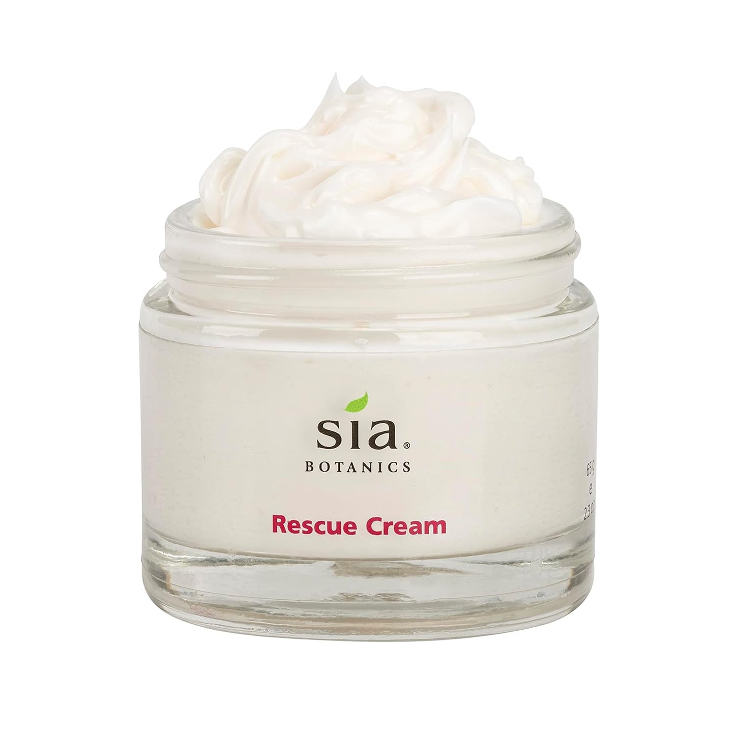Sia Botanics Rescue Face Cream (65g/2.3oz Glass Jar) | Facial Moisturizer w/Prickly Pear Cactus, Aloe Vera, Green Tea Extract | Natural, Clean, Botanical Skincare for Women