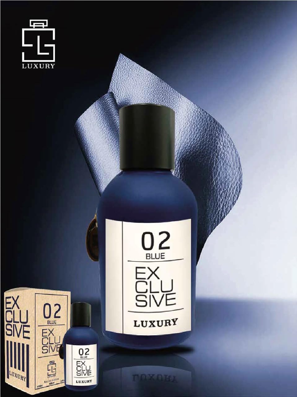 Maison d'Orient Luxury Collection Exclusive 02 Blue Eau de Parfum 100 mL - Aromatic Woody Mens Cologne with Amber and Musk Accords, Long Lasting Fresh Signature Scent