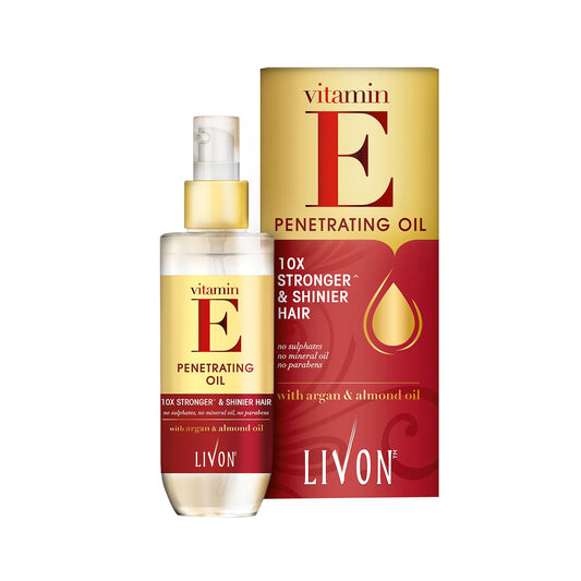 Livon Hair Serum for Men & Women | Frizz free & shinier hair | Sulphate & Paraben free| All Hair Types | Lightweight & Non Greasy | Vitamin E Serum Oil | Enriched with Argan & Almond Oil | 3.3 Fl.oz