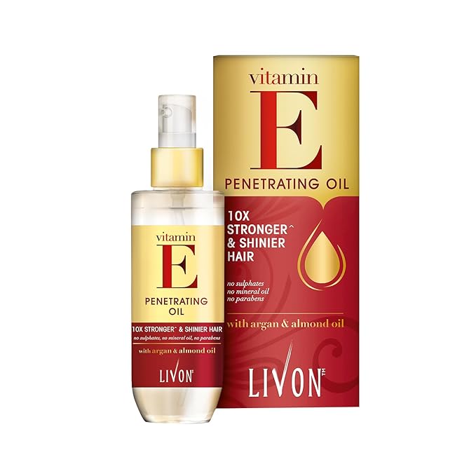 Livon Hair Serum for Men & Women | Frizz free & shinier hair | Sulphate & Paraben free| All Hair Types | Lightweight & Non Greasy | Vitamin E Serum Oil | Enriched with Argan & Almond Oil | 3.3 Fl.oz