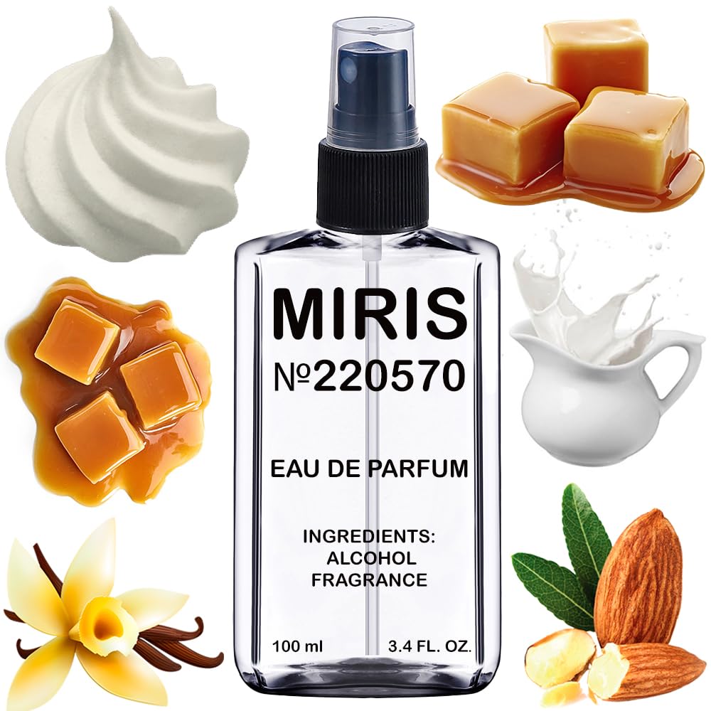 MIRIS No. 220570, Inspired by Vanilla Cake, Long-Lasting Unisex Eau de Parfum for Women & Men, Spray 3.4 Fl Oz / 100 ml