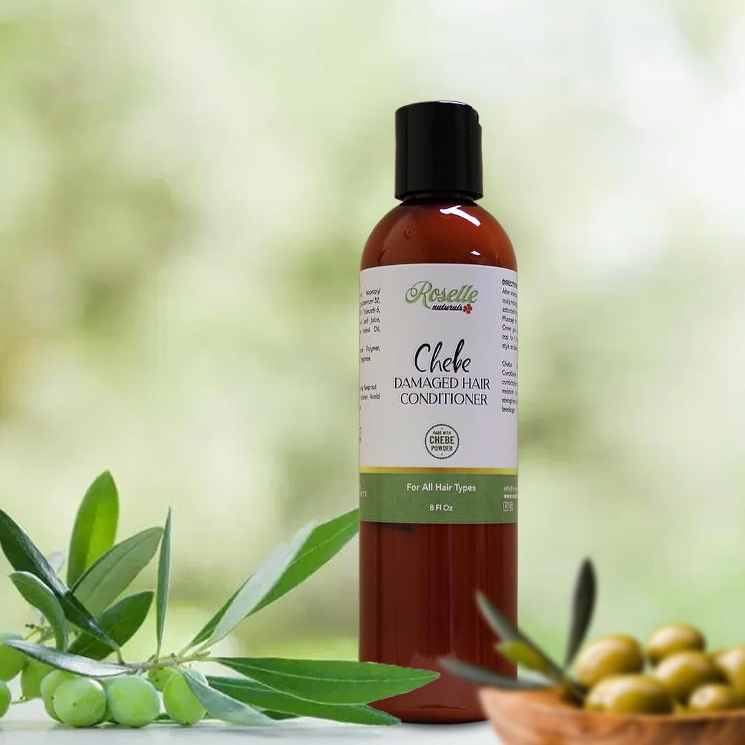 Roselle Naturals Damaged Hair Conditioner - Chebe Hair Conditioner Made with Chebe Powder 8 oz