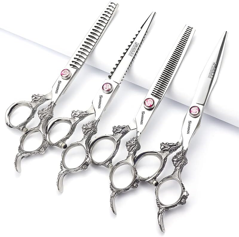 Hair Scissors 6/7/8/9-inch 440C High Hardness For Hairdressers Haircuts Cuttinging Scissors Professional Haircut (7 inch-4pc)