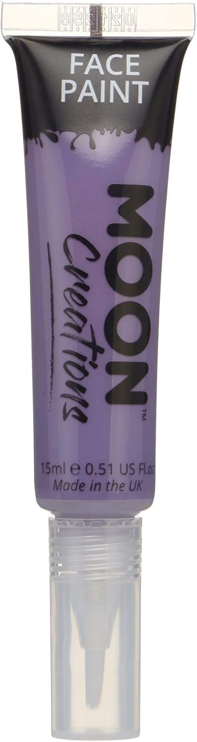 Face & Body Paint with Brush Applicator by Moon Creations - 0.50fl oz - Purple