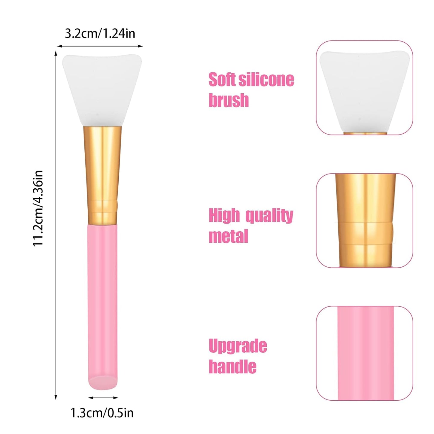 2 PCS Silicone Face Mask Brushes, Facial Mud Mask Beauty Tool Applicator Brush Soft Hairless Body Lotion Moisturizers Applicator Sector Brush Makeup Tools For Women Girls (Black+Blue)