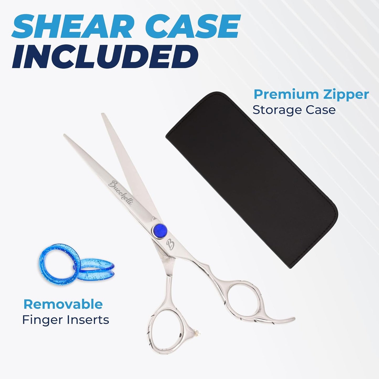 6 Inch Hair Cutting Scissors Professional - Japanese 440A - Convex Blades with Adjustable Tension Knob (Silver Right 6")