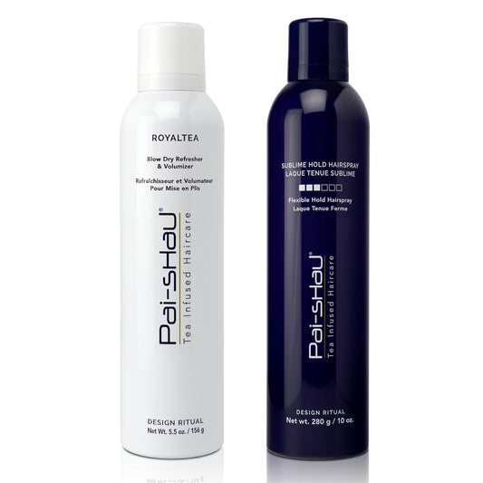 Pai-Shau RoyalTEA & Sublime Hold Hairspray- Hair Refresher and Hair Volumizer Hairspray for Women - Lightweight for All Hair Types - Flexible Medium Hold Hair Spray