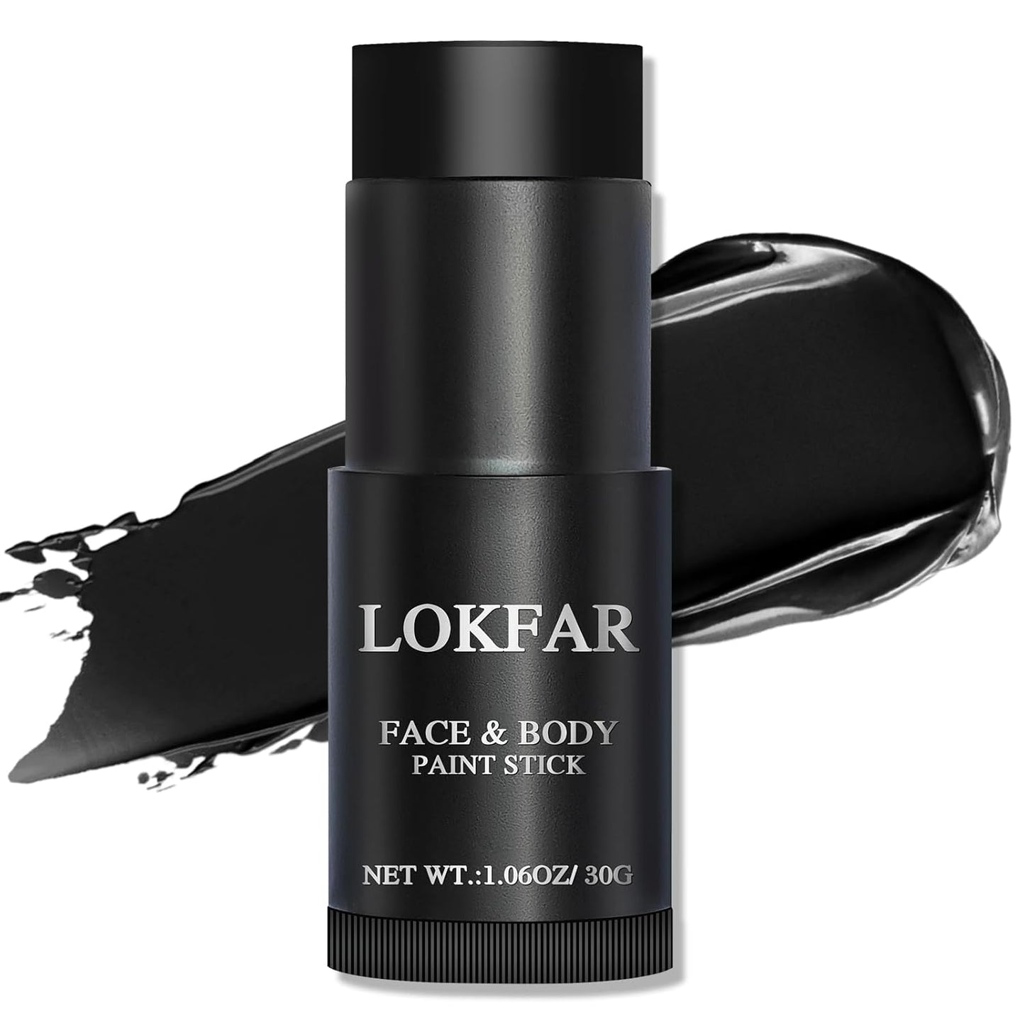 Black Face Body Paint Stick, Football Baseball Eye Black Stick, Waterproof Full-Coverage Face Makeup for Halloween Zombie Clown Vampire Skeleton Skull Joker Cosplay Makeup