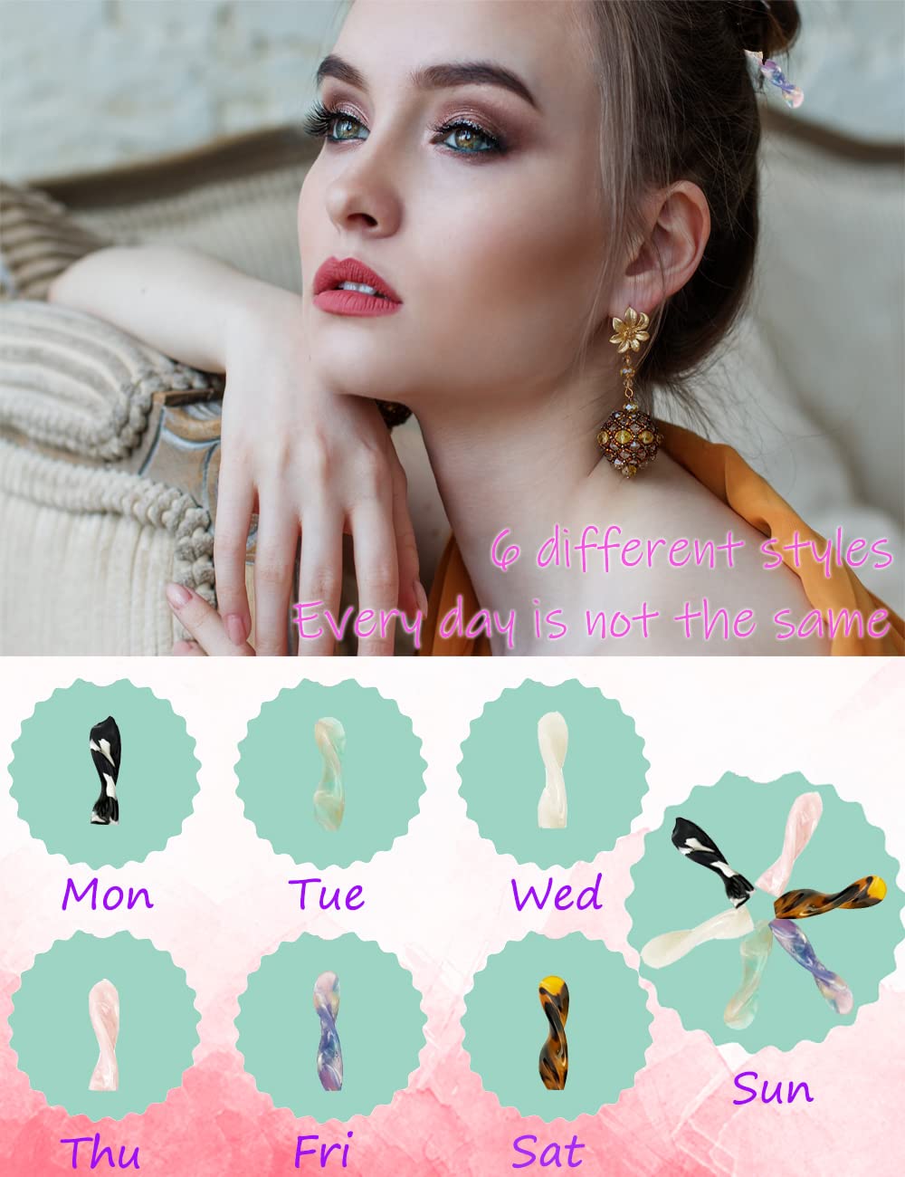 Acetate Tortoise Shell Hair Sticks - Leopard Print Hair Pins, 12 Pieces for Long Hair - Chinese Hair Styling Accessories for Women & Girls