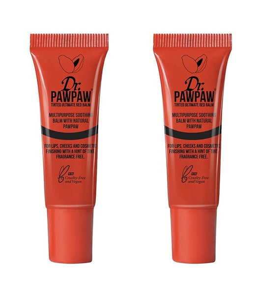 Ultimate Red Multipurpose Tinted Set - Lip Moisturizer with Buildable Color - Natural Tinted Lip Balm - Safe for Sensitive Skin - 2 pc