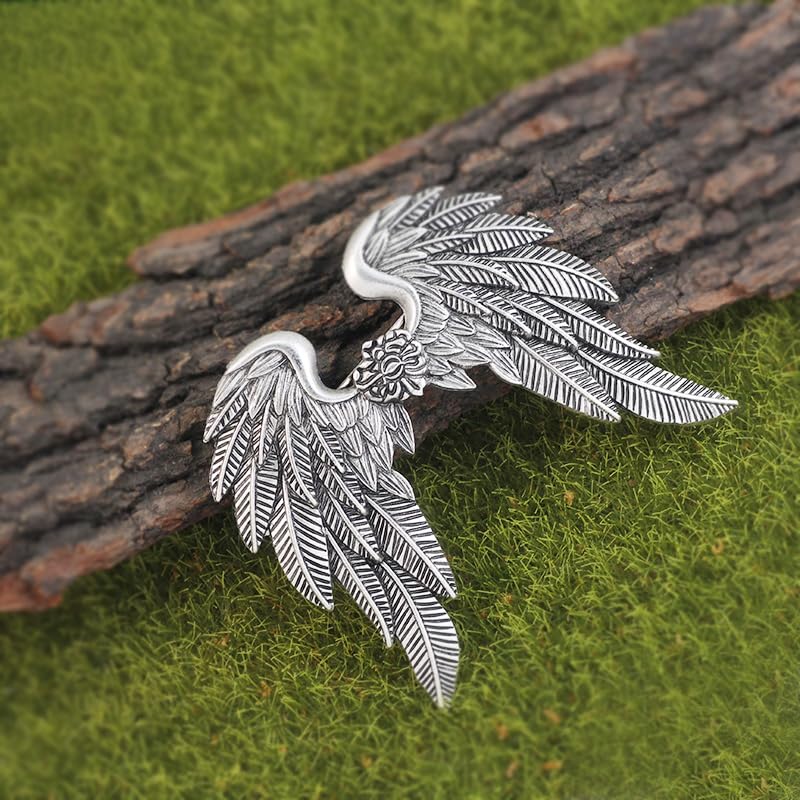 2PCS Gothic Angel Wing Hair Clips – Halloween Hair Accessories for Women, Spooky Goth Hair Clips, Witch Hair Accessories, Gothic Hair Barrettes