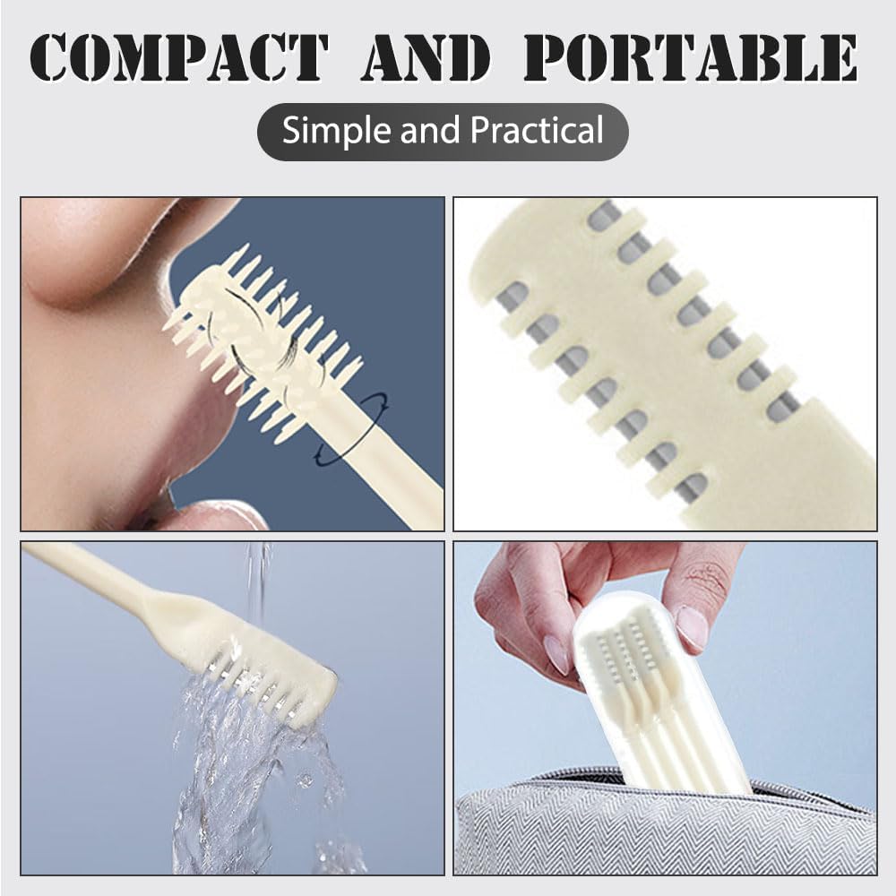 2025 Upgraded Nasal Hair Cutter, 2-in-1 Professional Nostril Hair Remover Tool, Sharp & Safe Double Sided Knife, 360° Rotating Nose Hairs Removal Trimmer Travel Essentials (Green, 12PCS)