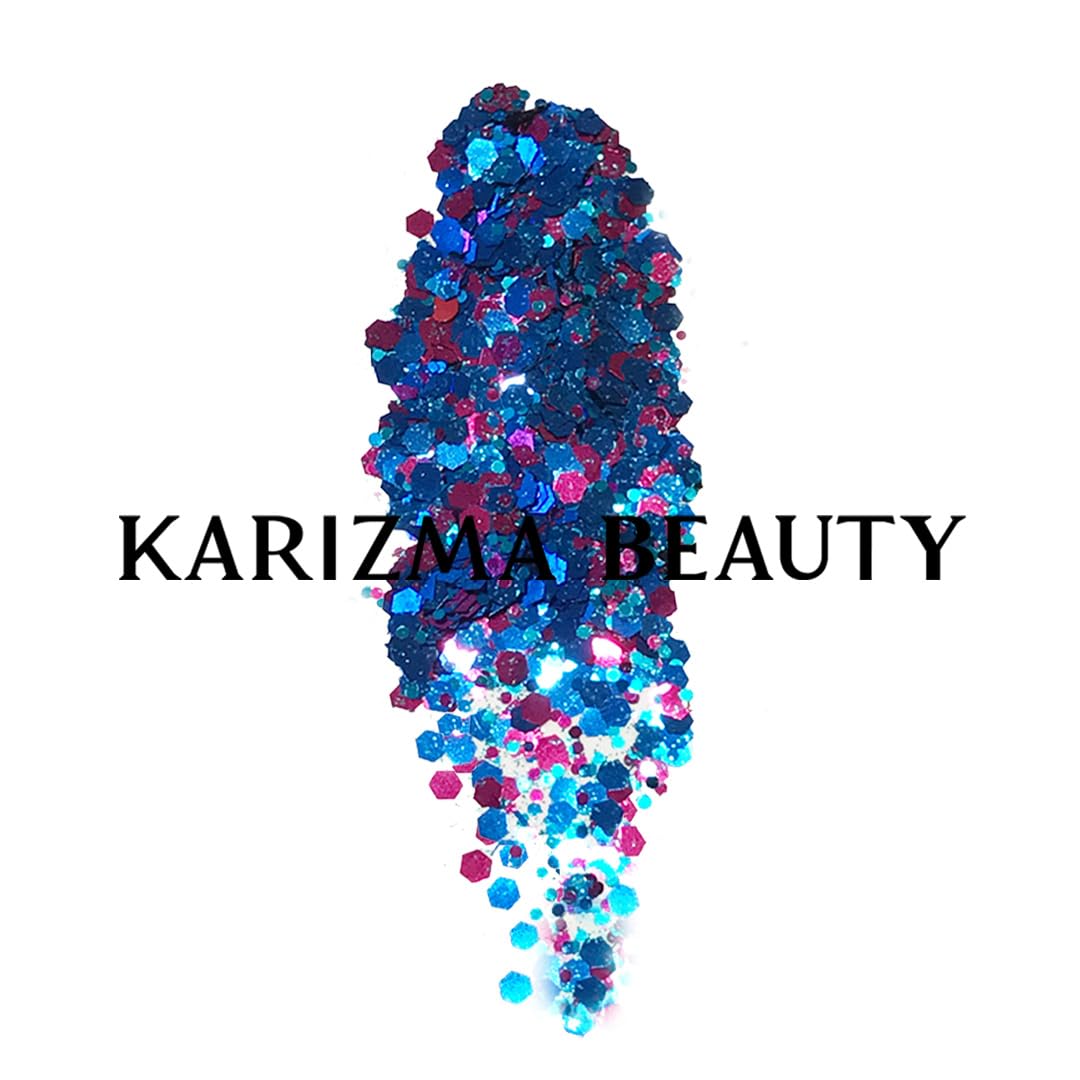 KARIZMA Mermaid Glitter - 10g Chunky Face, Hair, Eye & Body Glitter for Women. Rave & Festival Accessories