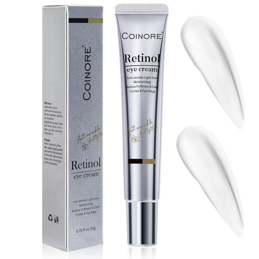 Retinol Under Eye Cream - Cream for Men & Women, Dark Circles, Puffiness & Wrinkles, Anti-Aging Eye Cream for Fine Lines, 0.7 Fl Oz