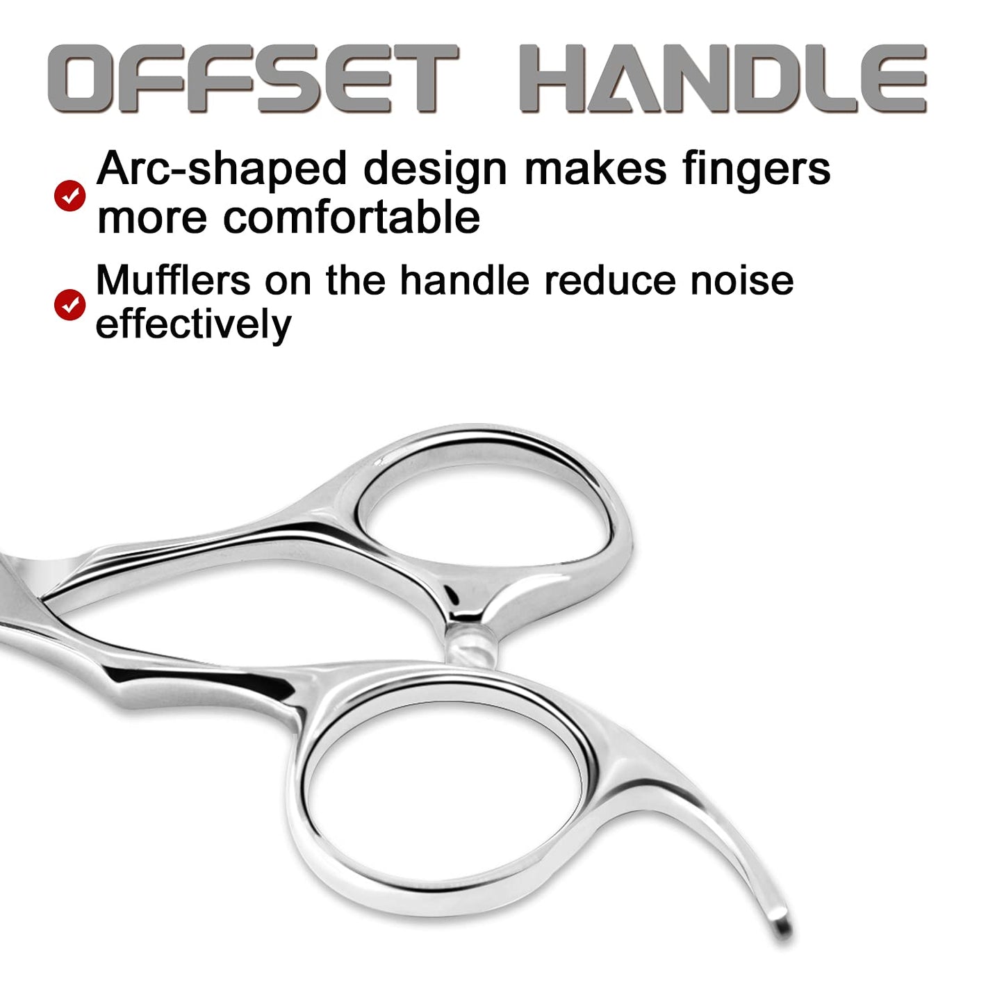 Fcysy Left Handed Hair Cutting Scissors, Professional 6' Barber Haircut Salon Scissors, Sharp Lefty Hand Hairdressing Shears