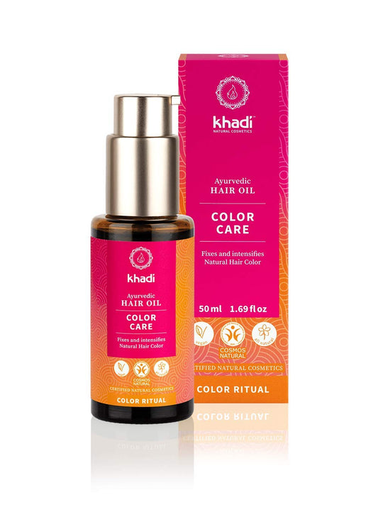 KHADI COLOR CARE Hair Oil - Hair treatment for fixing plant hair color - shine & UV protection - luminosity - 100% natural, plant-based & vegan - 1.69 fl oz