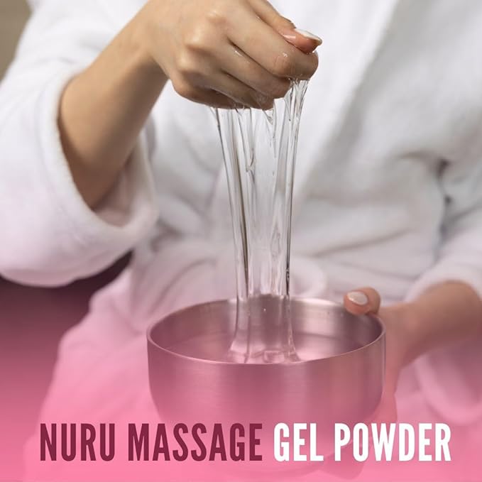 Japanese Nuru Massage Gel Powder 200g | Formulated with Natural Seaweed & Green Tea | Made in Japan | Paraben, & Glycerine Free | Fragrance-Free | Makes 5.28 gal/ 20L | Vegan | Konno