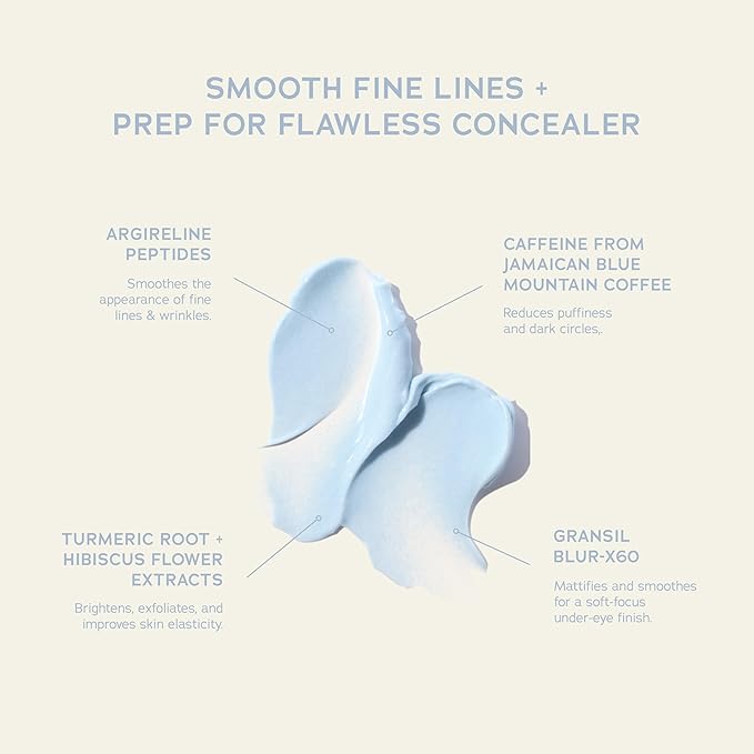 SWEET JULY SKIN Coffee Fix Peptide Eye Cream, Jamaican Blue Mountain Coffee, Peptides, Squalane, Hyaluronic Acid, Depuff and Blur, Clean, Fragrance Free, 0.5 Fl. oz