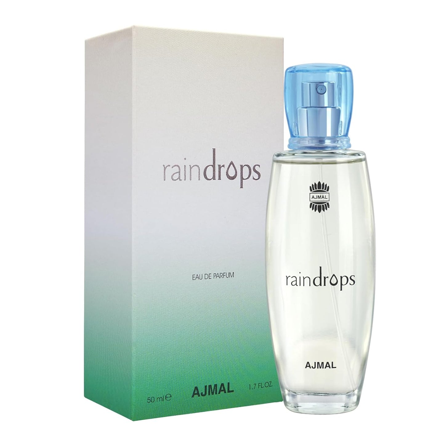 Ajmal Rain Drops Perfume – Women Fresh & Floral Scent with Fruity Notes, Inspired by Rain & Ocean Breeze, Long-Lasting Eau de Parfum, Made in Dubai – 50ml / 1.7 fl oz