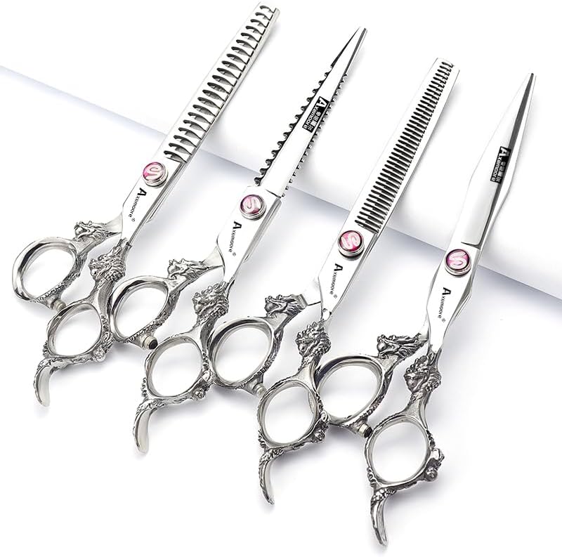 7/7.5/8/9 Inch Salon Professional Hairdressing Scissors Barber Hairstyling Special Tools (7 inch 4pc)