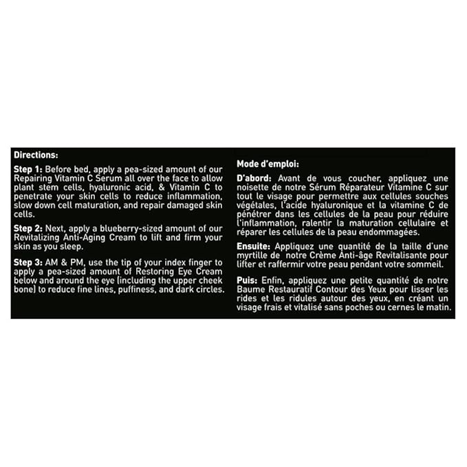 Brickell Men's Advanced Anti-Aging Routine, Night Face Cream, Vitamin C Facial Serum and Eye Cream, Natural and Organic, Unscented, Skin Care Gift Set