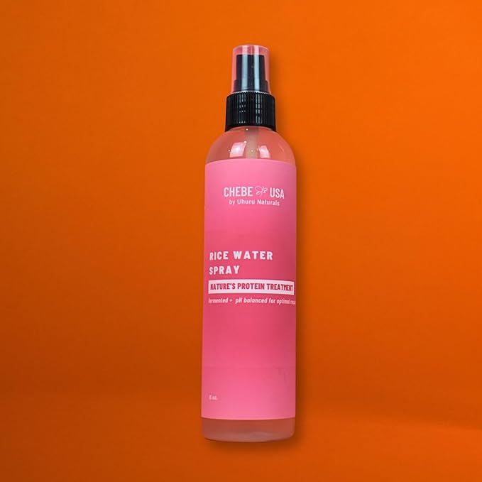 Uhuru Naturals Rice Water Spray - Nature's Protein Treatment (8 oz) - pH Balanced - We have perfected our Fermented Rice Water to a Science for an exact period of time 4 Maximum Benefits