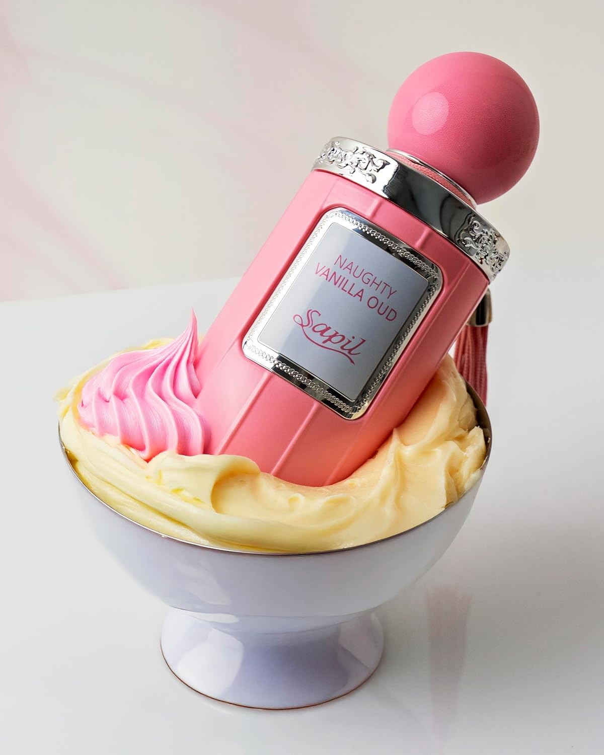Sapil Naughty Vanilla Oud Eau De Parfum for Women – Long-Lasting Sweet Vanilla & Caramel Perfume with Musk, Amber & Oud – Luxury Arabic Gourmand Fragrance – 3.38 oz