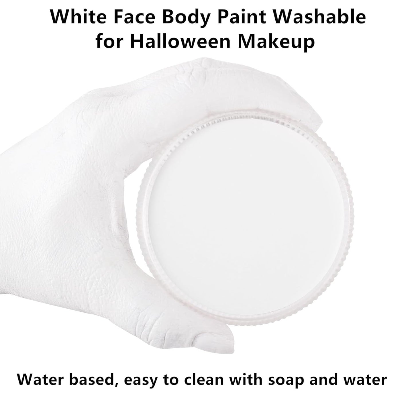 Go Ho Black and White Face Body Paint for Halloween Makeup,Cream to Gel Highly Pigmented Water Based Body Paint,Cosplay SFX Skeleton Vampire Zombie Clown Makeup