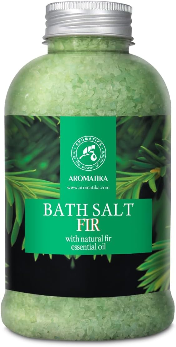 Fir Bath Salt with Natural Fir Essential Oil 21.16 Ounces - Natural Bath Sea Salt - Coniferous Salts - Best for Bath - Good Sleep - Relaxing - Body Care - Beauty - Aromatherapy