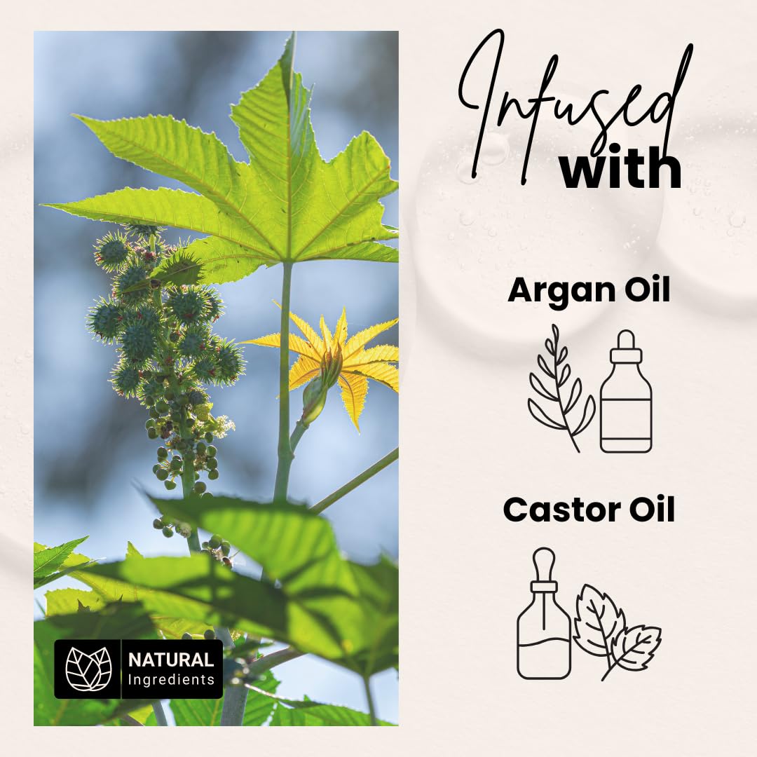 BASK & LATHER Strong Hold Edge Control Gel with Castor Oil, Non-Greasy, Non-Flaking, No White Cast, Long Lasting, Supports Hair Growth, Natural Formula, For All Hair Types, 5.3 Fl Oz