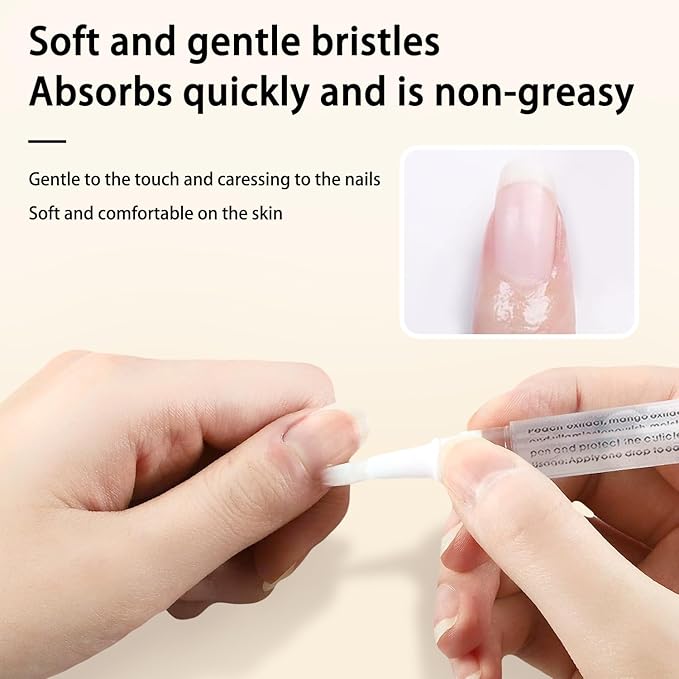 2pcs Cuticle Oil Pen Nourishing for Nails Hydrating Nail Cuticle Oil Pen and Cuticles Moisturizing Nail Care Products (Honey and Olive)