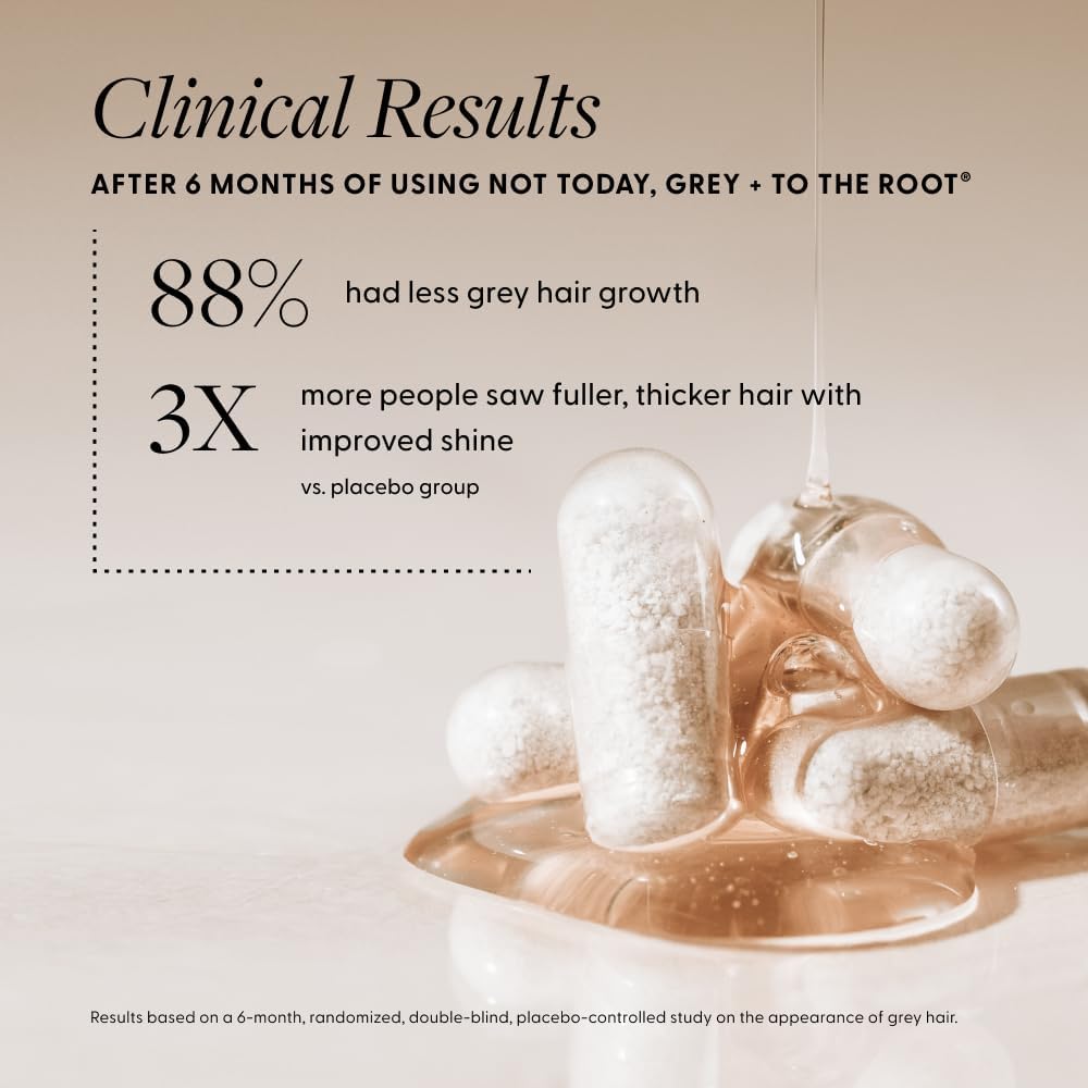 Arey Not Today, Grey Daily Hair Supplement for Women & Men | Slows Grey Hair Growth & Repigment in 3-6 Months | Promotes Healthier, Thicker Hair | Biotin, B +D Vitamins | Vegan & Gluten Free (1 Month)