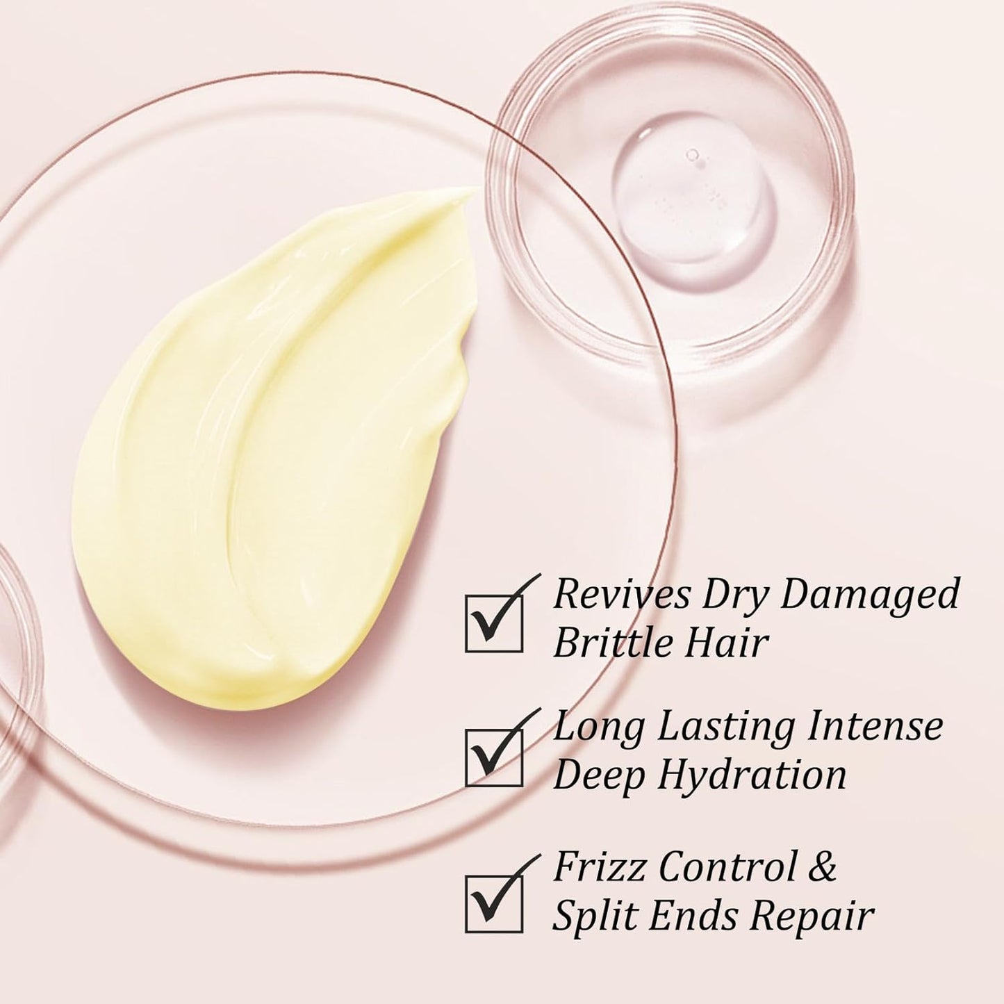 Tgideas Smooth Hydrating Hair Mask， Strengthening Shampoo ， For Dry Damaged Hair, Deep Conditioning Treatment Keratin Hair Mask,Repairs & Strengthens All Hair Types