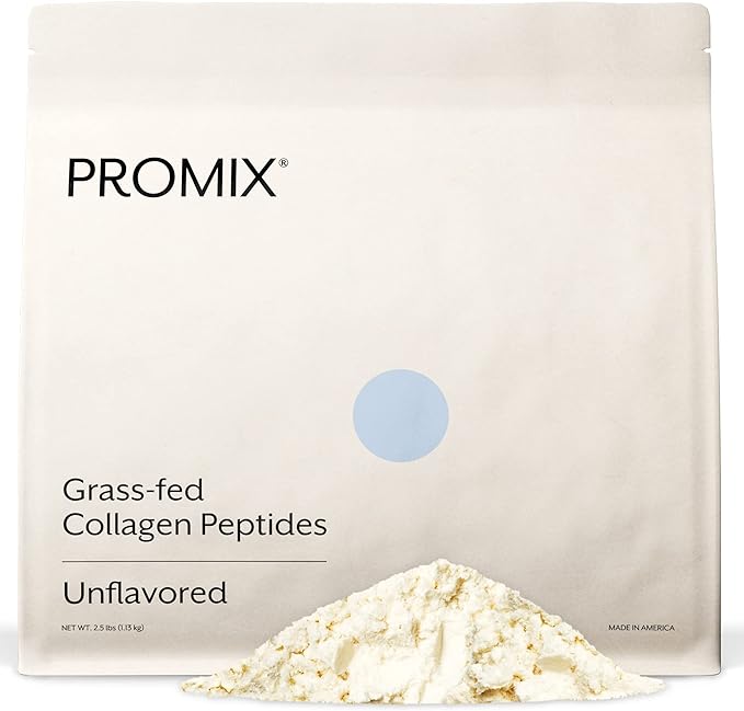 PROMIX Collagen Peptides Protein Powder, Pasture-Raised Grass Fed Hydrolysate | Unflavored, 5lbs | Keto, Non GMO, Gluten Free, Natural, Organic, Hydrolyzed | For Healthy Skin, Bones, Hair and Joints