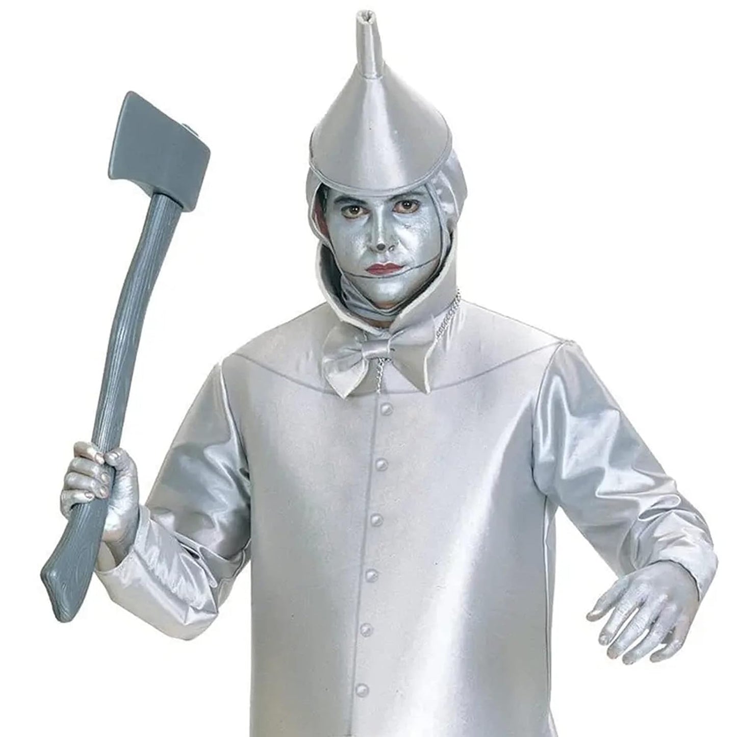 MEICOLY Silver Face Body Paint Stick for Halloween SFX Cosplay Tin Man Makeup,Silver Face Paint for Adults and Kids,Waterproof Eye Black Stick for Baseball Softball Football Lacrosse