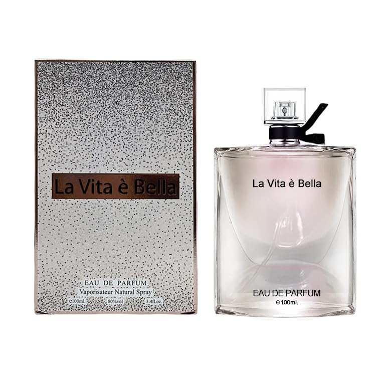 Women Perfume La Vita e Bella Eau de Parfum Natural Spray Elegant Scent Fragrance for all Skin Types 3.3 Fluid Ounce