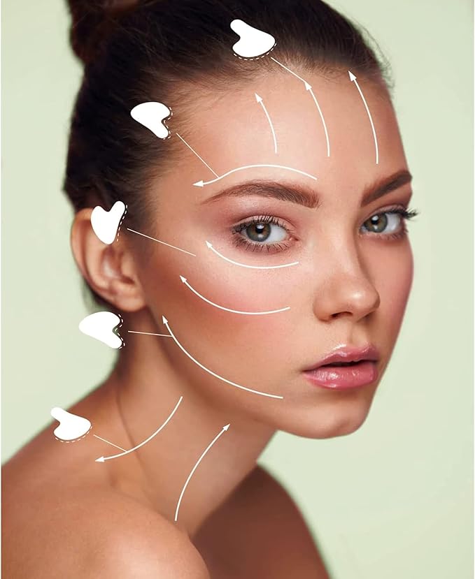 OXT Gua Sha, Premium Gua Sha Facial Tools, Guasha Tool for Face Upgraded, Guasha Natural Jade Stone (Dark Green)